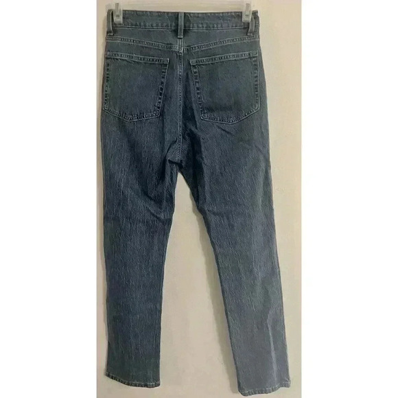 H&M Denim Women's Size 8 Straight Mid Rise Dark Wash Jeans‎ - Picture 2 of 3